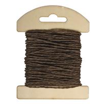 Paper cord, 1.2mm ø, dark brown, wooden 10m tamsiai ruda spalva