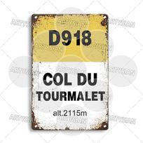 Tour de France Metal Sign Cycling Plaque Paves Du Paris Roubaix Col du Galibier Col de Sarenne Alpe d'Huez Mont Ventoux Glandon 20x30cm（7.8x11.8inch）