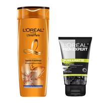 L'Oreal Men's Oil Control Face Wash & Anti-Dandruff Shampoo Set