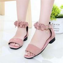 Girls sandals 2025 new beach shoes Korean version of middle-aged and older children and girls summer flat casual children's princess shoes 26 inner length 16.1cmcm