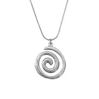 Unique Swirl Pendant Choker Round Circle Collarbone Chain Adjustable Neckchain