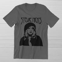 STEVIE NICKS  Fleetwood Mac Pop Rock Grupės Legenda ant Žiedinės Medvilnės Marškinėlių Unisex T-shirt XXXXL