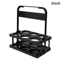 1Pcs 6 Hole Beer Bottle Carrier Bar Beverage Display Drink Holder Plastic Beer Rack black
