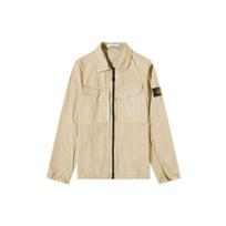 Stone Island Brushed Canvas Zip Overshirt Cream Men Tops 7715101WN-V0190 XXXL