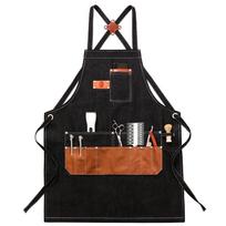 Men's Barber Apron Women's Hair Salon Coat - Anti-Stain Polyester Uniform for Coloring Bleaching Coffee Brewing juoda