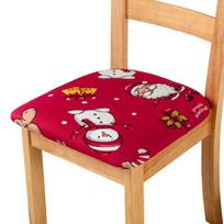 Elastic Chair Seat Covers Printed Dining Room Chair Protector Slipcover Home Decoration Soft Seat Cushion 1 Piece