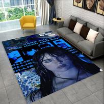 Fashion Billie Eilish Singer Star Carpet Rug for Playroom Bedroom Living Room Sofa Home Decor,kids Area Rug Non-slip Floor Mat 40x60cm