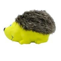 Pet Toy Teeth Cleaning Built-in Sound Hole Dog Toy Plush And Latex Dual Touch Hedgehog Shape Toy for Interactive žalia