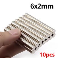 6x2mm Super Stiprus Neodimio Magnetas N35 NdfeB Nuolatinis Magnetinis imanes Apvalūs Galingi Magnetai Šaldytuvo Magnetas