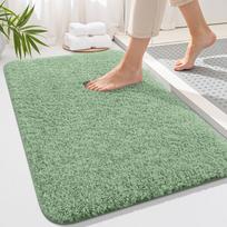 Olanly Soft Bathroom Plush Rug Absorbent Quick Dry Bath Mat Shower Pad Floor Protector Decor Non-Slip Living Room Bedroom Carpet 40X60cm