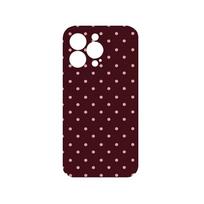 Brown red polka dot 2-in-1 phone case suitable for iPhone 17 16 15 14 13 12 11 Pro/Max/Plus anti drop and shockproof back cover iPhone 16PROMAX smėlis