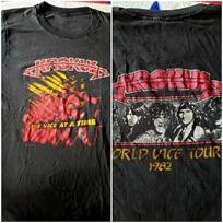 1982 KROKUS Tour Black Short Sleeve Cotton T-shirt Unisex S-5XL XL brown