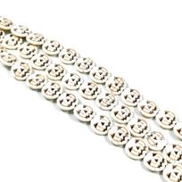 Turquoise Pumpkin Ghost Face Beads - DIY Bracelet Accessories for Halloween 15mm - 25-26 beads per strand