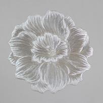 Lotus-Shaped Heat-Resistant and Washable Placemat Insulation PVC Place Mats Coasters Hotel Oil Proof Table Mats for Dining Table 38cm sidabras