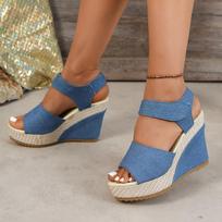 Women's Sandals Denim Super-high Heel Ladies Shoes Comfort  Trending al  Casual Shoe Sales on Offer 35