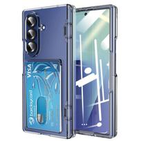Z Fold7 Fashion Insert Card Pocket Dopamine Matte Phone Case for For Samsung Galaxy Z Fold 7 Screen Full Protector 2in1 Hinge Cover Galaxy Z Fold7