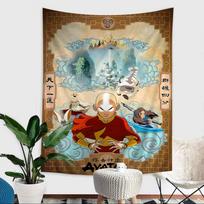 A-Avatar The Last A-Airbender Colorful Tapestry Wall Hanging Bohemian Wall Tapestries Mandala Wall Hanging Sheets 100X70CM gray