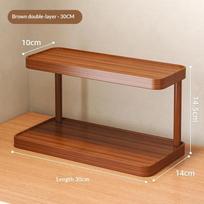 Wooden 2/3 Tier Desktop Storage Shelf Sturdy Frame Large Storage Space For Home Office Study Organization A1