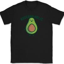 Avocado Holic T-Shirt Funny Food Humor Vegetable Vegan Joke Tee S įvairiaspalvis