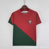 2022 Qatar Portugal away No. 7 C Ronaldo jersey B Fepepe away short-sleeved football jersey fan version DIY S raudona