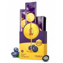 FRUDIA Welcos Blueberry Honey Overnight Face Mask Pack Of 20 Sheets 100ml/ Korean Skin Care Facial Mask For Lackluster
