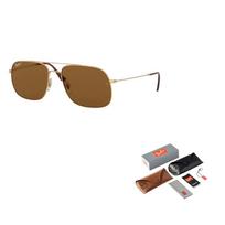 RayBan Metal Rubber Aviator Sunglasses Unisex Gold F auksas