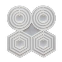 Multi Size Circular Earrings Epoxy Resin Mold Geometric Eardrops Dangler Silicone Mould DIY Crafts Jewelry Pendant Molds