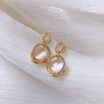 Women's Retro  Resin Vintage Gold Earrings One Size auksas