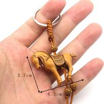Cute Animal Elephant Keychain Carving Riches Lucky Animal Key Chain Pendant