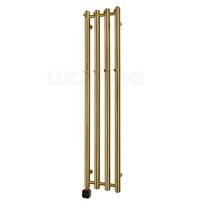 Elektrinis džiovintuvas Wobbee BARNA 26x120cm be laido, kairinis, pvd braižyto aukso spalvos