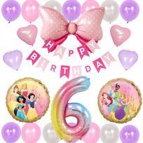 BALLOON DAYS Birthday Decoration Happy Disney Princess Ribbon Birthday Cute Pink and for and Boys Set, Balloons, Birthday, Balloons, Belle, Jasmine,