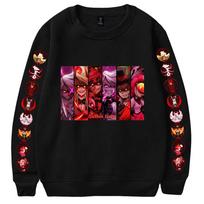 Women/Men Fashion Long Sleeve Sweatshirts Hazbin Hotel O-Neck Prints Casual Streetwear Clothes XS juoda