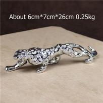 10'' Electroplated Leopard Miniature Resin Panther Figurine Predator Decor Gift and Craft Ornament Embellishment Accessories M sidabras