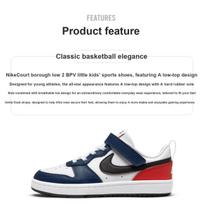 Nike Court Borough Low 2 PS White Midnight Navy Black Red DO7447-101 28