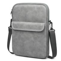 Universal 11-13inch Tablet Case Adjustable Nappa Leather Laptop Sleeve Case with Shoulder Strap Waterproof Laptop Shoulder Bag 11in tamsiai pilka spalva
