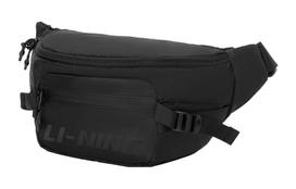 Li Ning Polyester One Shoulder Crossbody Sling Bag, Fanny Pack Regular Unisex Black ABLS155-3 black