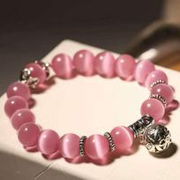 Hot sale cat's eye stone women's Bracelet  national style Buddha  bead bracelet lady crystal Bracelet jewelry rožinė