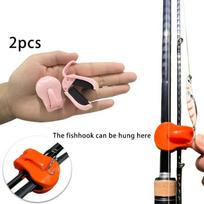 2Pcs Quick-Attach Fishing Rod Clip Tool-Free 1-Hand Holder For Freshwater Rods Storage Racks Secure Grip Tackle Organizer rožinė