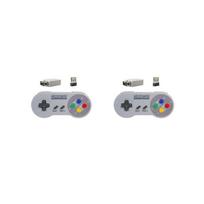 2x Belaidis žaidimų valdiklis 2.4G Gamepad Joypad Joystick Suderinamas su SNES Mini PC NS Switch Spalva