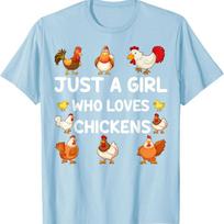 Enfants fille qui aime les poulets coq enfant en bas age dr?le poulet t-shirt S įvairiaspalvis