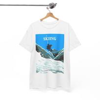 Skiing Graphic T Shirt Snow Mountains Unisex Heavy Cotton Tee Unisex T-Shirt M