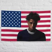 YoungBoy Never Broke Again Flag Tapestry HipHop Rapper Wall Decor Durable Print for Bedroom Dorm  Fan Gift 100X70CM