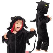 Children's pyjamas kigurumi onesie dragon Toothless black 135-145