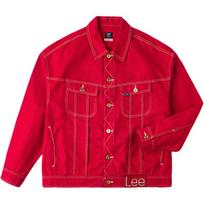 Lee Comfortable Version 101+ Solid Color Embroidered Loose Jacket Unisex Jacket LUT007804200227A02842 XS