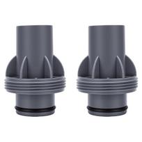 2 vnt. pakuotė P6916 vamzdžio jungtis baseino žarnos adapteris 38 mm žarnoms ir galingiems siurbliams su sandariu dizainu 1 gray