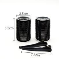 Lipnus plastikinis plaukų suktuko vamzdelis su segtuku, skirtas magiškiems aštuonių simbolių kirpčiukams ir oro kirpčiukų formavimui Small 2 tube 2 clip juoda