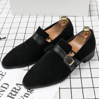 Fashion Fashion New Lefu Shoes Men Shoes Black Brown Casual Fashion One Step Dress Shoes Matte Gentleman Business Office Shoes Size38-48 38 juoda