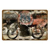 Vintažinis Route 66 metalinis ženklas Namo lentelė Metalinis plakatas Skardinė plokštelė Sieniniai plakatai Retro estetinė kambario puošyba Sienos meno dekoracija 30x40cm gray
