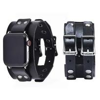 Dirželis apple watch juostai 44mm 49mm 46mm 45mm 41MM 40mm Natūralios odos apyrankės laikrodžio dirželis iwatch serija 11 10 8 7 6 SE Ultra 2 38 40 41 S10-42MM black