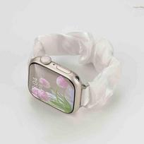 INS Šifono Ledo Šilko Elastingas Plaukų Gumytės Dirželis Skirtas Samsung Galaxy Fit3 SM-R390 Plonas Mergaitės Juostelės Apyrankė Skirtas Galaxy Fit 3 Galaxy Fit 3 balta